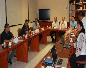 El cuerpo directivo de la División de Ciencias e Ingeniería (DCI) se reunió con el rector de la Universidad de Quintana Roo, Mtro. Ángel Ezequiel Rivero Palomo