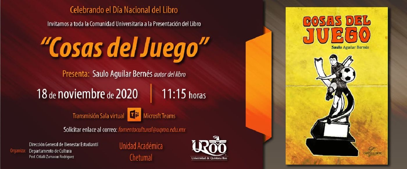 Recomendaciones literarias del escritor  Saulo Aguilar a estudiantes de la UQRoo