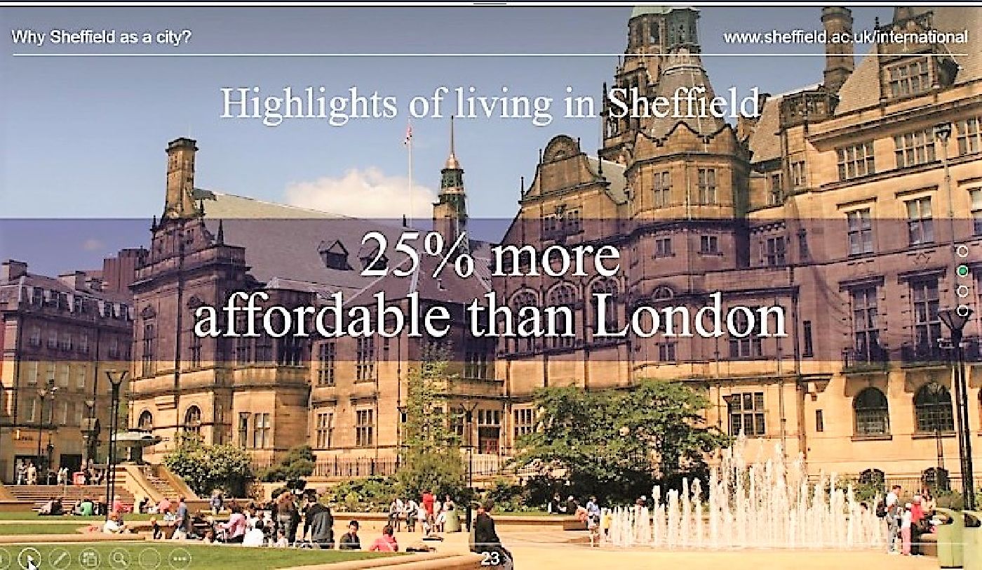Plática informativa de la Universidad  de Sheffield para estudiantes UQRoo