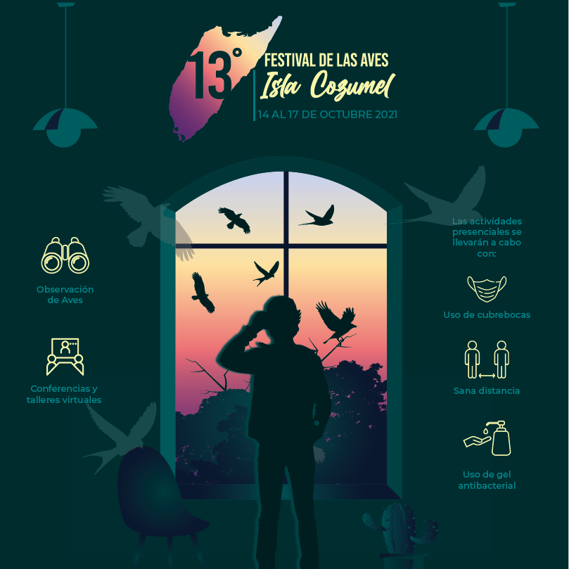 Participa UQRoo en la 13va. Edición  del Festival de las Aves Isla Cozumel