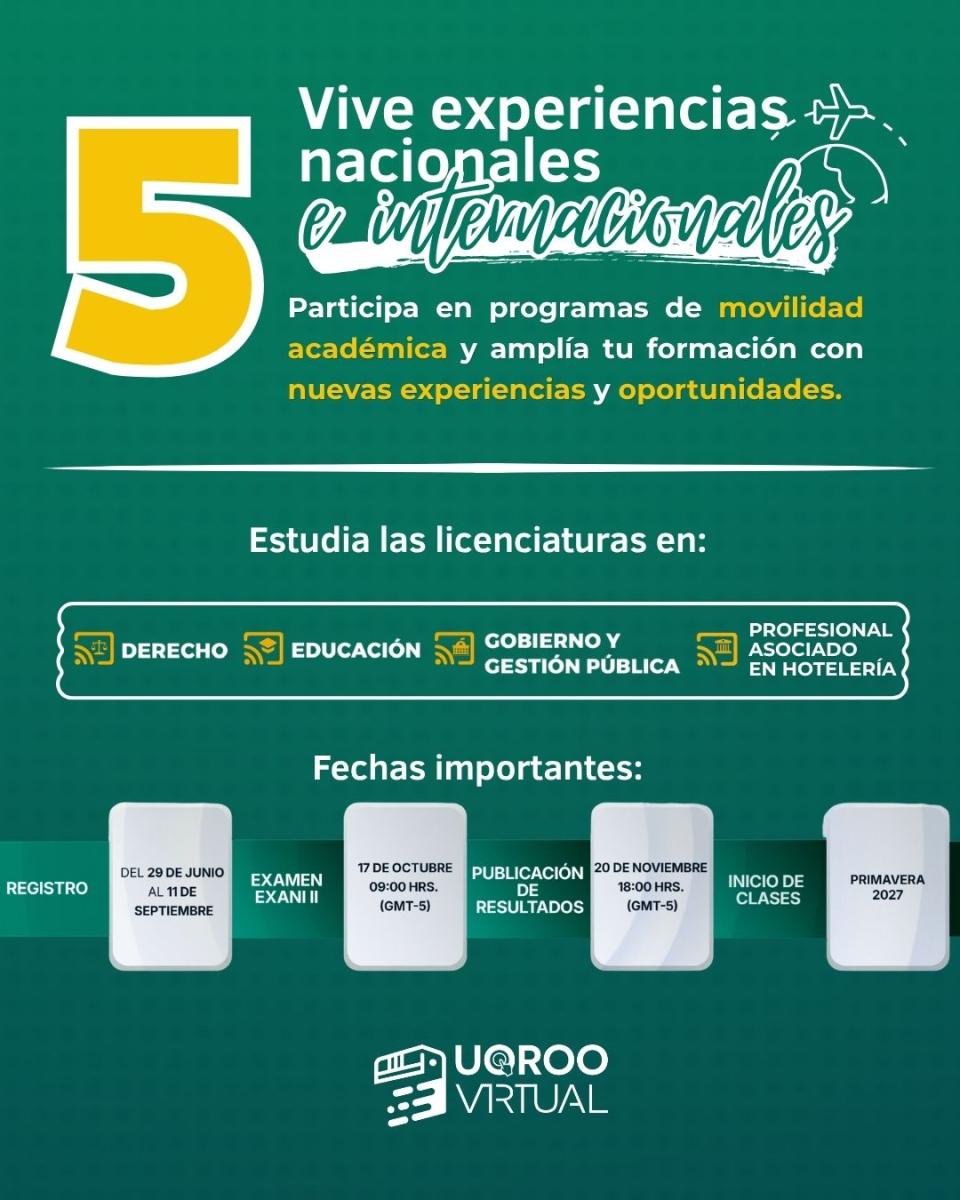 UQRoo abre convocatoria de admisión 2027 en modalidad no escolarizada - galería 7