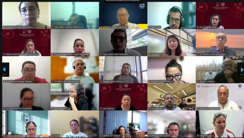 Realizan foro virtual “Buenas prácticas en la aplicación de la Inteligencia Artificial para la Mejora de Procesos Institucionales” - galería 6