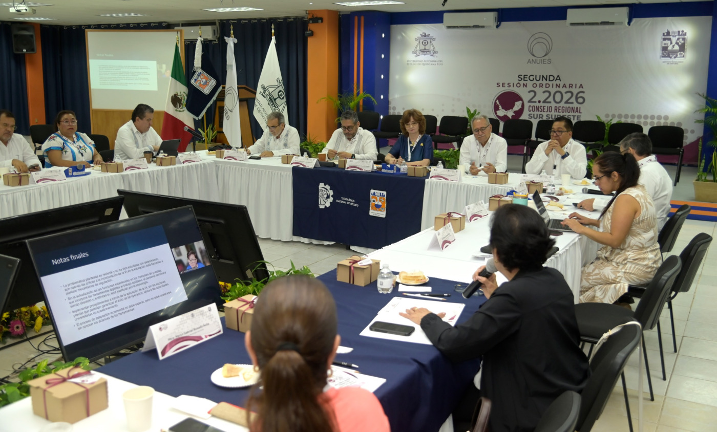 UQRoo fortalece colaboración regional durante la Segunda Sesión Ordinaria del Consejo Regional Sur-Sureste de la ANUIES - Aprueban ingreso de tres IES